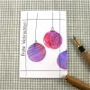 Weihnachtskarte handgezeichnet **Kugeln3** von ZWEIFARBIG Einzelstück Weihnachtsgruß