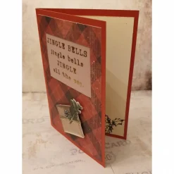 Weihnachtskarte Jingle Bells mit Geschenk