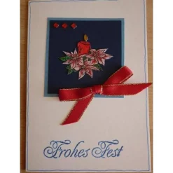 Weihnachtskarte Kerze - TEXT: Frohes Fest