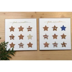 Weihnachtskarte "Korksterne"
