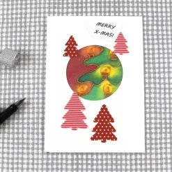 Weihnachtskarte **Lichterglanz2** von ZWEIFARBIG Einzelstück XMAS