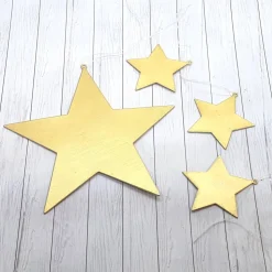 Weihnachtskarte mit Dekoanhänger Sternenregen – nachhaltige Grußkarte & Deko in Einem