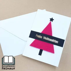 Weihnachtskarte mit Filz Tannenbaum