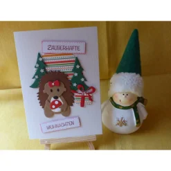 Weihnachtskarte mit Igel,Weihnachtskarte,