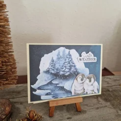 Weihnachtskarte mit Pinguinen - Sweater Weather