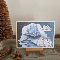 Weihnachtskarte mit Pinguinen - Sweater Weather