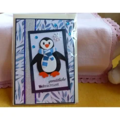 Weihnachtskarte mit  Pinguin,Weihnachtskarte,