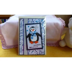 Weihnachtskarte mit  Pinguin,Weihnachtskarte,