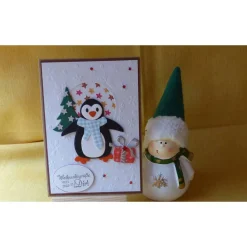 Weihnachtskarte mit  Pinguin,Weihnachtskarte,