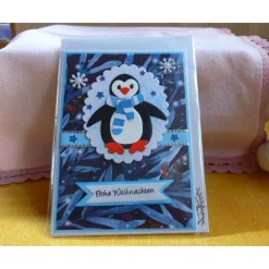 Weihnachtskarte mit  Pinguin,Weihnachtskarte,