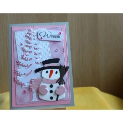 Weihnachtskarte mit Schneemann,Weihnachsgrüße