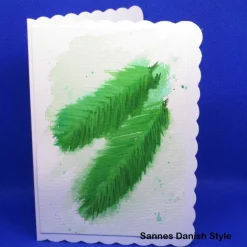 Weihnachtskarte mit Tannenzweigen – Handgemalte Aquarellkarte DIN A6 für die Weihnachtszeit