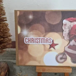 Weihnachtskarte mit Weihnachtsmann - Christmas - Dreirad
