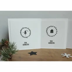 Weihnachtskarte oder 4er Set Weihnachtskarten 