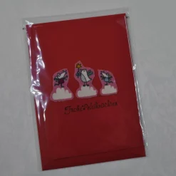 Weihnachtskarte rot, Vögel