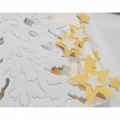 Weihnachtskarte Schüttel-Karte Glitzer weiß gold Schneekugel besonders.aufwändig elegant festlich