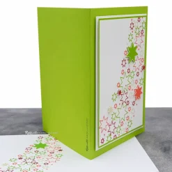 Weihnachtskarte Sterne grün