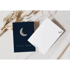 Weihnachtskarte Stille Nacht A6 weihnachtliche Grußkarte - Postkarte minimalitisch - Watercolor Illustration Weihnachtsk