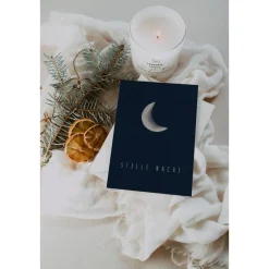 Weihnachtskarte Stille Nacht A6 weihnachtliche Grußkarte - Postkarte minimalitisch - Watercolor Illustration Weihnachtsk