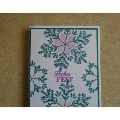 Weihnachtskarte Tannenzweig mit Zauberblume Weihnachtskarten Weihnachten Weihnachtsgrüsse Weihnachten Handgemacht