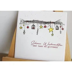 Weihnachtskarte "Weihnachtsgirlande" aus der Manufaktur Karla