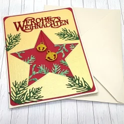 Weihnachtskarte Weihnachtsglöckchen – festliche Karte mit Umschlag & Einleger
