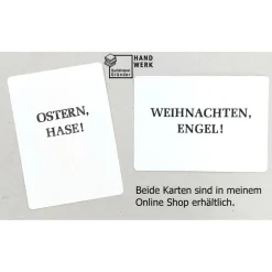 Weihnachtskarte, Weihnachten Engel, schwarze Prägung, handgefertigt, Postkarte