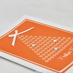 Weihnachtskarte Weihnachtsbaum orange