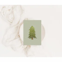 Weihnachtskarte Weihnachtsbaum A6 - weihnachtliche Grußkarte Tanne - Winterwald Weihnachtskarte - Grußkarte Weihnachtsen