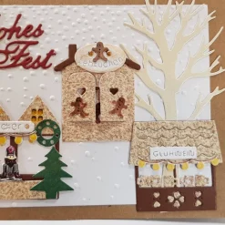 Weihnachtskarte Weihnachtsmarkt Lebkuchen Glühwein