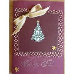Weihnachtskarte Weihnachtsbaum - TEXT: Frohes Fest