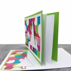 Weihnachtskarte Weihnachtsbaum grün-bunt