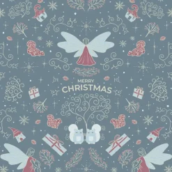 Weihnachtskarte 'Winterelfen' hellblau mit Umschlag aus Kraftpapier und Siegel | DinA6 | umweltfreundlich