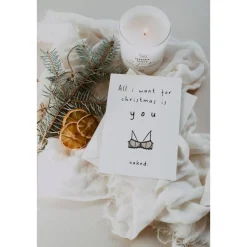 Weihnachtskarte witzig "All i want for Christmas is you - naked"  -  A6 Weihnachtskarte für den Partner witzig