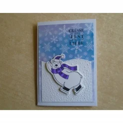 Weihnachtskarte,Eisbär,Weihnachtspost,Advent, Grußkarte,Karte,Glückwunschkarte,Weihnacht,