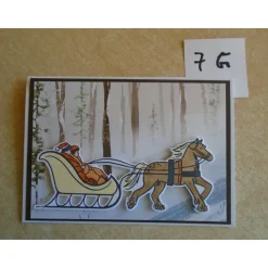 Weihnachtskarten  Schlittenfahrt Karte nach Wahl Weihnachtskarte