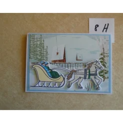 Weihnachtskarten  Schlittenfahrt Karte nach Wahl Weihnachtskarte