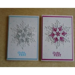 Weihnachtskarten  Schneeflocke Karte nach Wahl Weihnachtskarte Handgemacht Weihnachten