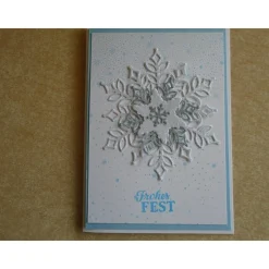 Weihnachtskarten  Schneeflocke Karte nach Wahl Weihnachtskarte Handgemacht Weihnachten