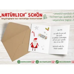 Weihnachtskarten Set Classic - 8 Postkarten, 4 Klappkarten mit Umschlag