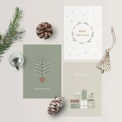 Weihnachtskarten Set *Merry Christmas* / Geschenkkarten für Weihnachten