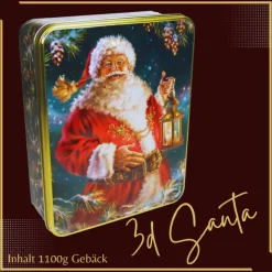 Weihnachtskekse in Präsentdose (38Eur pro Kg) mit 1,1Kg bzw. 1,2Kg Plätchen und Kekse von FeinLand