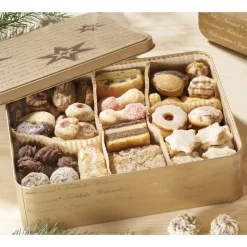 Weihnachtskekse in Präsentdose (38Eur pro Kg) mit 1,1Kg bzw. 1,2Kg Plätchen und Kekse von FeinLand