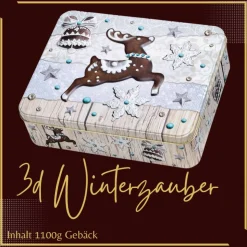 Weihnachtskekse in Präsentdose (38Eur pro Kg) mit 1,1Kg bzw. 1,2Kg Plätchen und Kekse von FeinLand