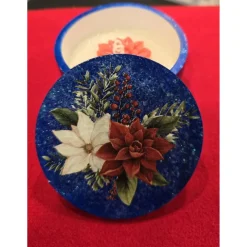 Weihnachtskerze - Duftkerze in Schale - Weihnachtsstern - Winterduft - Handverziert