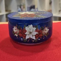 Weihnachtskerze - Duftkerze in Schale - Weihnachtsstern - Winterduft - Handverziert