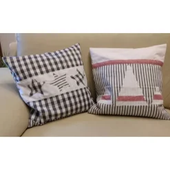 Weihnachts-Kissenhüllen, 2er - Set Shabby Style