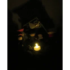 Weihnachtskrippe - Krippe handgefertigt - mit LED-Beleuchtung