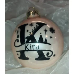 Weihnachtskugel /  Christbaumkugel / mit Monogramm