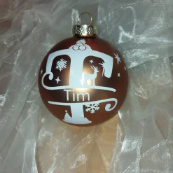 Weihnachtskugel /  Christbaumkugel / mit Monogramm